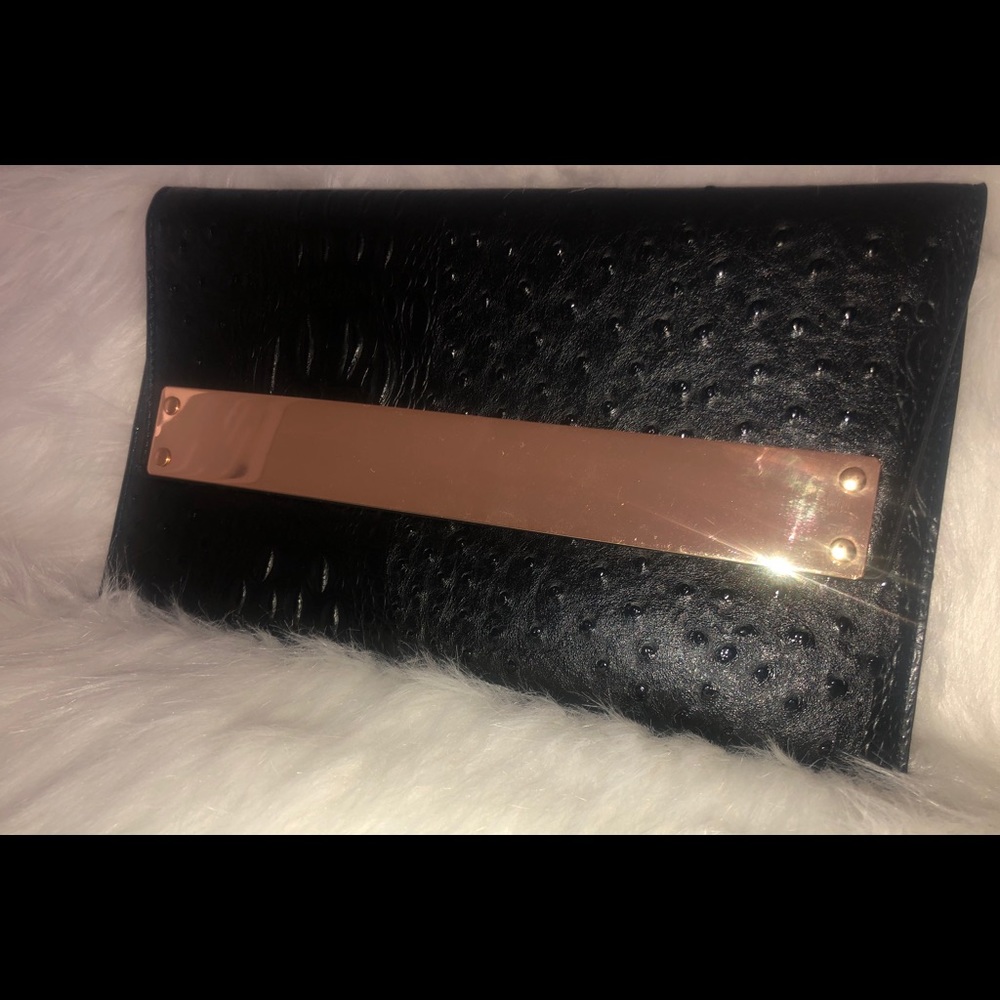 Brand New- VEGAN Leather Croc-Embossed clutch bag.